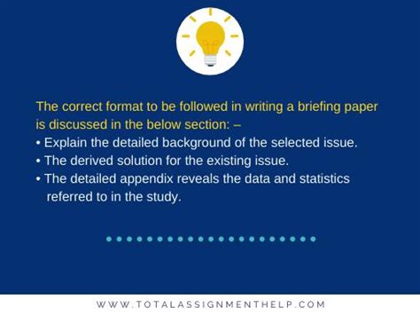 write  briefing paper total assignment