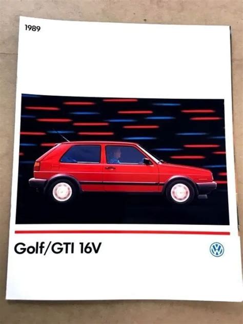 1989 Volkswagen Vw Golf And Gti 16v 14 Page Original Car Sales Brochure