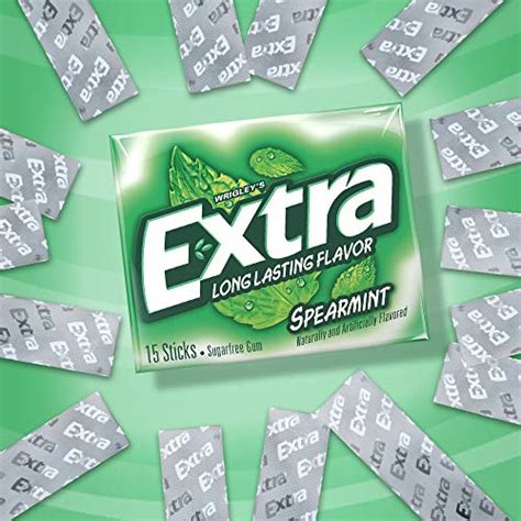 Extra Spearmint Sugarfree Chewing Gum 15 Count Pack Of 10