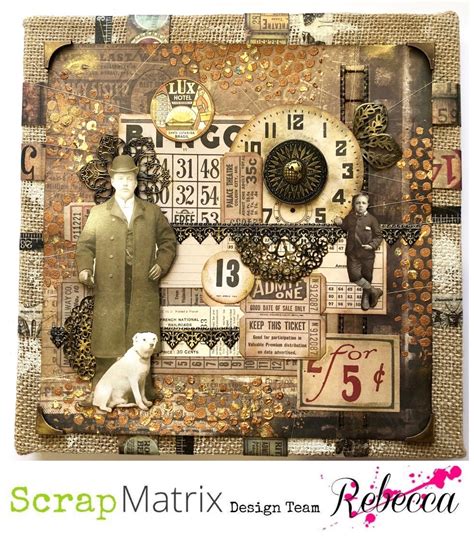 Scrapping On The Edge Tim Holtz Mixed Media Canvas For Scrap Matrix