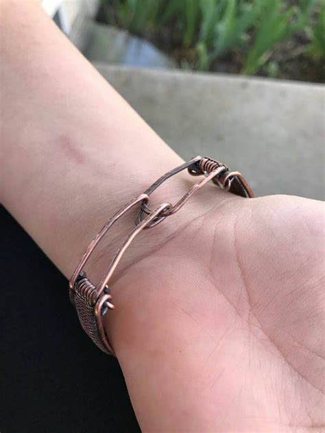Copper Bracelet Wire Weaved Cuff Copper Jewelry Copper Bracelet