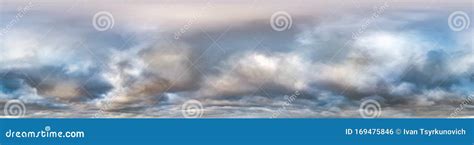 Sky With Beautiful Evening Cumulus Clouds Seamless Hdri Panorama 360