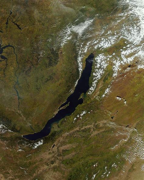 Lake Baikal Satellite Image Photograph By Science Photo Library