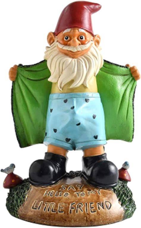 funny naughty garden gnome statue funny resin gnome figurine gnome shows underwear garden