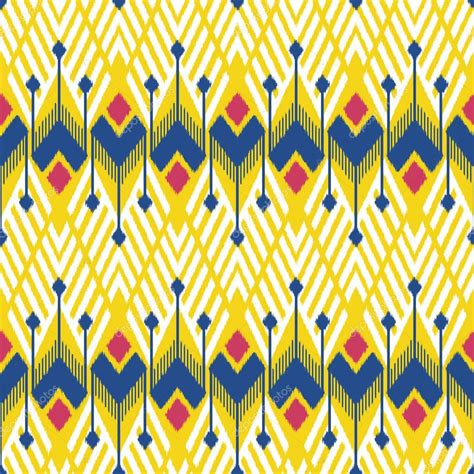 Ikat Pattern Chair Ikat Seamless Pattern Design For Fabric — Stock