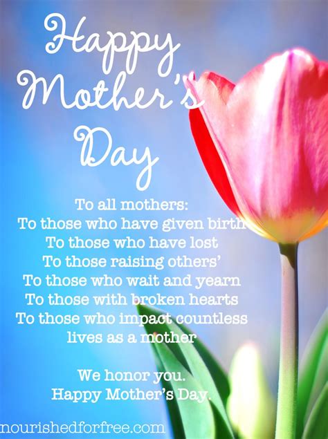 Happy Mothers Day To All Mothers Nourished For Free Happy Mothers