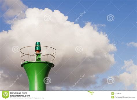 Green Beacon Light Stock Photo Image Of Sign Ocean 41328180