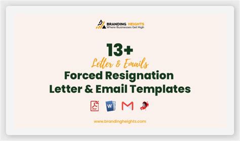13 Forced Resignation Letter And Email Templates Branding Heights