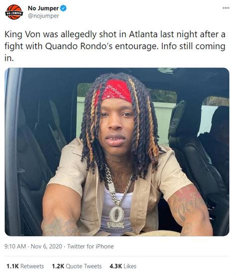 King Von Dead Rapper Killed In Atlanta Shootout