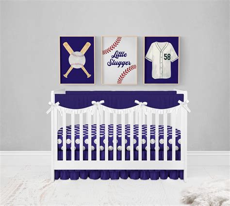 Cover The Walls Of Your Baseball Nursery With This Set Of 3 Baseball