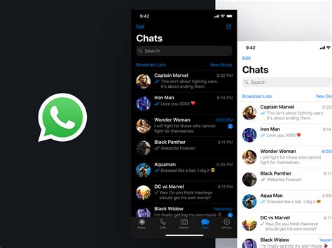 chats screen whatsapp dark mode  ios  chethan kvs  dribbble