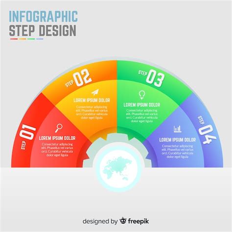 Free Vector Modern Infographic Template With Colorful Style