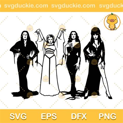 Morticia Munster Elvira And Vampire Svg Png Dxf Eps