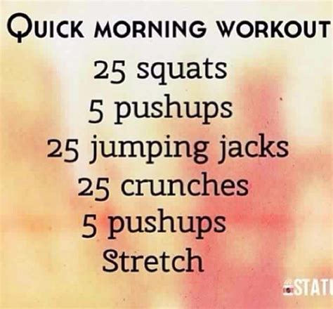 Quick Morning Workout Morning Workout Quick Morning