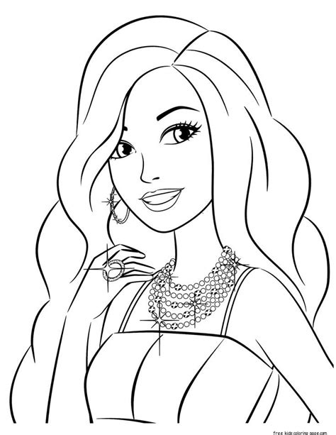 Barbie Coloring Pages Print Out For Girls Free Printable