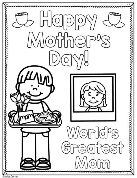 Mothers Day Template Free Printable Kids