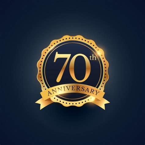 70th Anniversary Golden Edition Vector Free Download