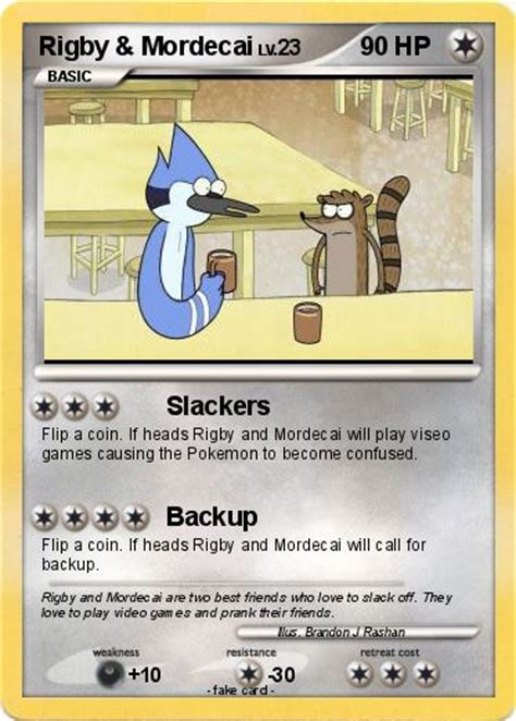 Pokémon Rigby Mordecai 1 1 Slackers My Pokemon Card