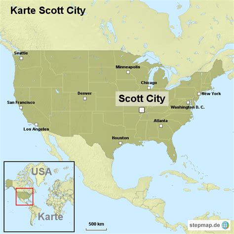 Stepmap Karte Scott City Landkarte Für Usa