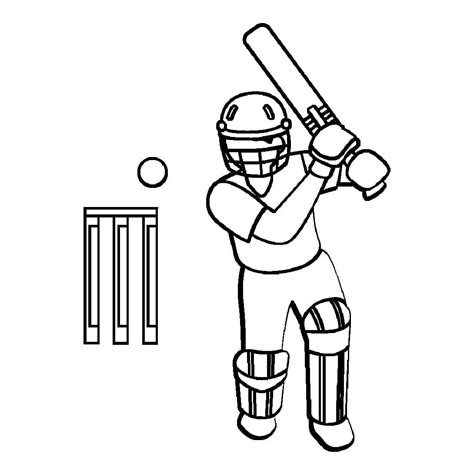 Free Cricket Sport Coloring Page Download Print Or Color Online For Free