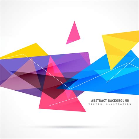 Colorful Geometric Triangles In Abstract Style Download Free Vector