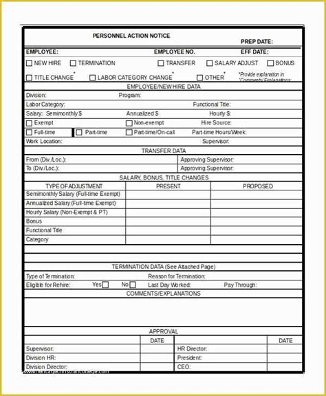 Personnel Action Form Template Free Of Da Form 4187 Personnel Action