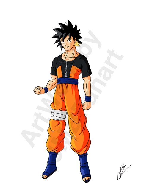 Goruto Goku And Naruto Fusion Old Version By Jmbfanart On Deviantart