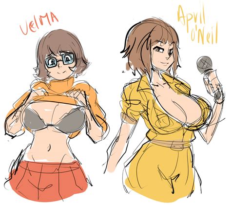 Velma Dace Dinkley And April Oneil Teenage Mutant Ninja