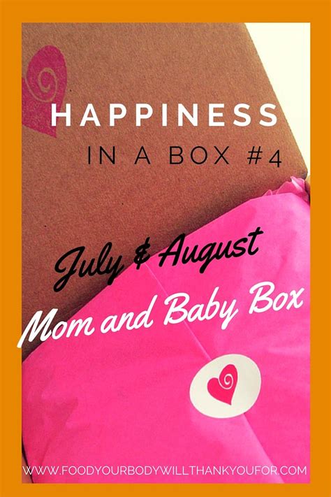 Happiness In A Box 4 August Mom And Baby Box Mom And Baby Baby Box
