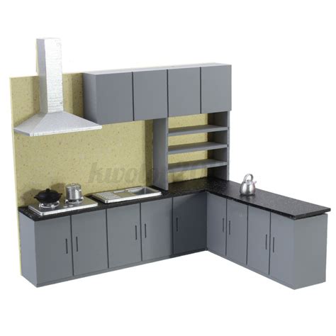 Combo kitchens are specially designed for tiny house living. Miniature Kitchen Cabinet Set Model Kit Furniture for Art ...