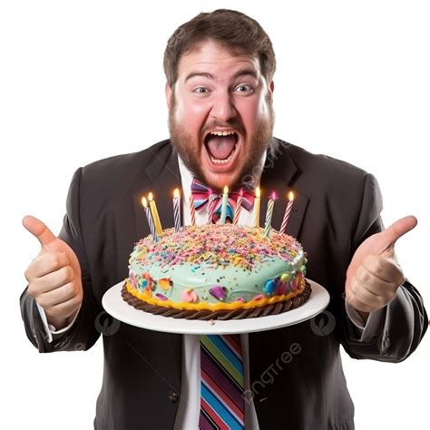 Man Celebrate With Cake Birthday Birthday Birthday Celebration T