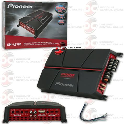 Pioneer Gm A6704 Class Ab 4 Channel Car Audio Amplifier 1000 Watts Max
