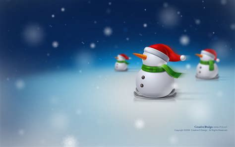 Funky Snowmen Snowman Holidays 3d Christmas Cool Snowmen Hd