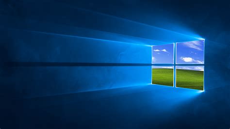 Wallpaper Windows 10 Windows Xp Microsoft Blue Background Logo