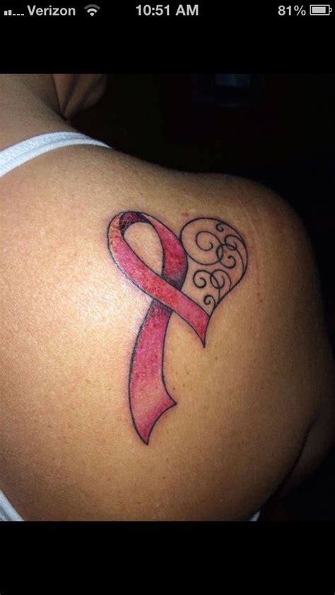 Head and neck cancer ribbon tattoos. Like this design but with a multiple myeloma colored ...