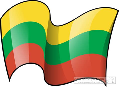 World Flags Clipart Lithuania Waving Flag Clipart 3 Classroom Clipart