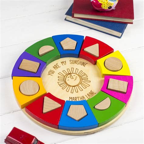 Personalised Shape Sorting Puzzle Toy By Auntie Mims