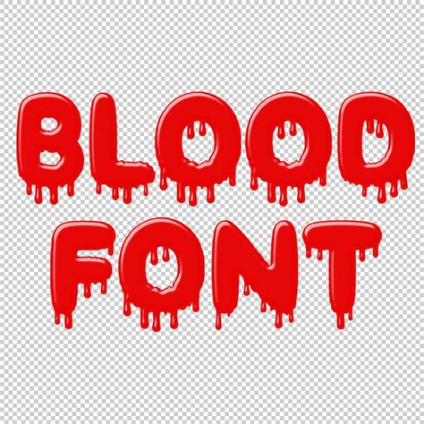 Spooky Alphabet With Blood Dripping Bloody Font Dripping Letters