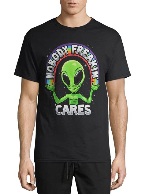 Nobody Cares Humor Alien Mens And Big Mens Graphic T Shirt