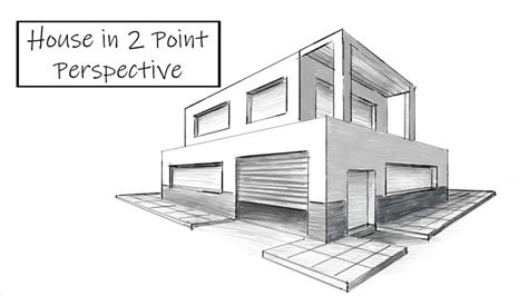 House In Two Point Perspective Casa En Perspectiva Oblicua