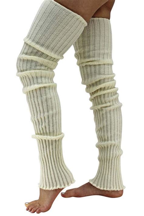 Extra Long Thick Slouchy Knit Dance Leg Warmers Leg Warmers Cable