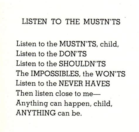 Listen To The Mustnts Shel Silverstein Poems Silverstein Poems