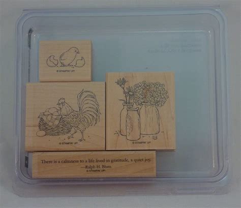 Amazon Com Stampin Up COUNTRY MORNING Set Of Decorative Rubber Stamps Retired Arts
