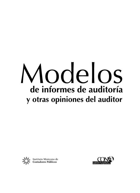 Viewinside Modelos De Informes De Auditoría Y Otras Opiniones Del Auditor