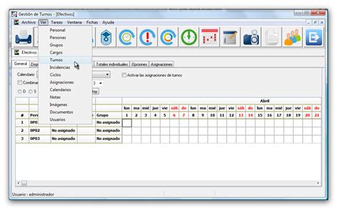 Turnos De Trabajo Tempusbasic Gestión De Turnos Y Cuadrantes