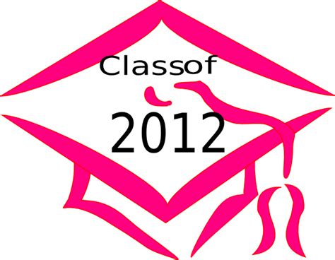 Class Of 2012 Graduation Cap Pink Clip Art At Vector Clip