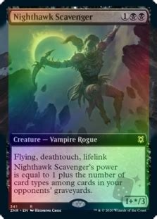 Nighthawk Scavenger Extended Art Zendikar Rising English Foil Singles Magic The Gathering