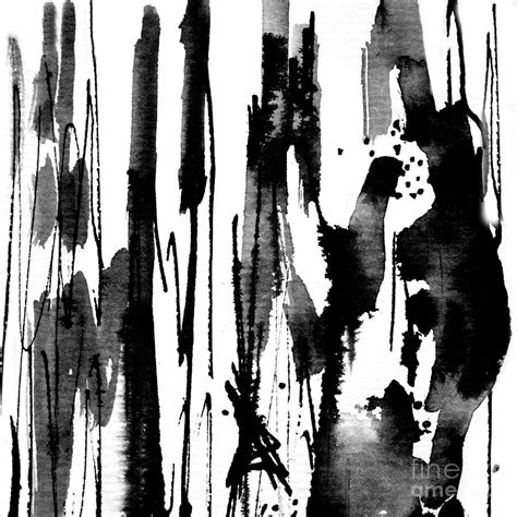 Black And White Abstract Painting By Kathie Nichols Pixels