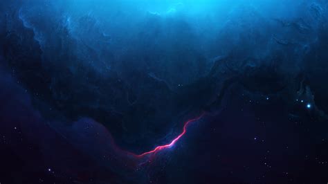 Blue Nebula Scenery Full Hd 2k Wallpaper