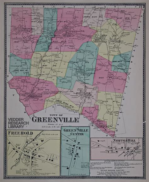 Map Of The Town Of Greenville — The Vedder Research Library